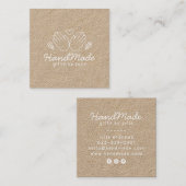 Carte D'appel Artisanat artisanal moderne papier kraft brun rust (Devant / Derrière)