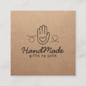 Carte D'appel Artisanat artisanal moderne papier kraft brun rust (Devant)