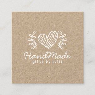 Carte D'appel Artisanat artisanal moderne papier kraft brun rust