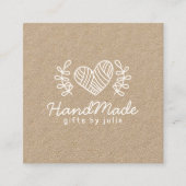 Carte D'appel Artisanat artisanal moderne papier kraft brun rust (Devant)