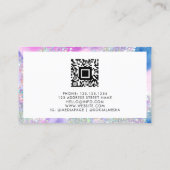 Carte D'appel Artiste de Parties scintillant Holographique en aq (Dos)