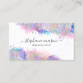 Carte D'appel Artiste de Parties scintillant Holographique en aq (Devant)