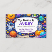Carte D'appel Ask Me About Space Kids Personalized (Devant)