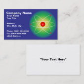 Carte D'appel Atome rouge sur un fond gradué (Devant / Derrière)