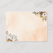 Carte D'appel Autumn Pumpkin Diaper Raffle Card – Fall (Dos)