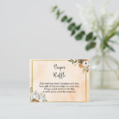 Carte D'appel Autumn Pumpkin Diaper Raffle Card – Fall (Debout devant)