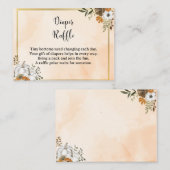 Carte D'appel Autumn Pumpkin Diaper Raffle Card – Fall (Devant / Derrière)