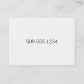 Carte D'appel Avant central minimal et arrière simples (Dos)
