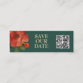 Carte D'appel 🌹 Avec QR Rose Romance : Art Nouveau Splendor (Devant)