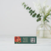 Carte D'appel 🌹 Avec QR Rose Romance : Art Nouveau Splendor (Debout devant)