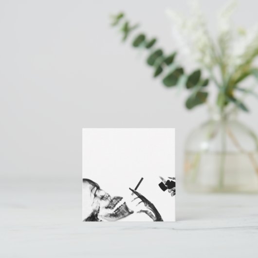 Carte D'appel B&W X-Ray Vision Skeleton Smoking (Debout devant)
