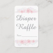Carte D'appel baby shower floral simple fille couche botanique (Devant)