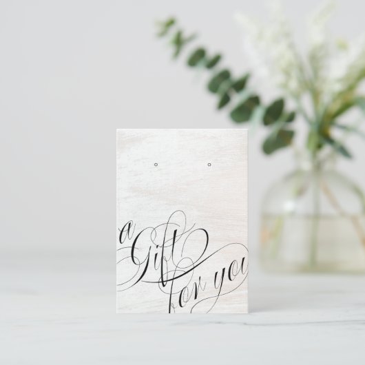 Carte D'appel Bachelorette Bridesmaid Script Bois oreille (Debout devant)