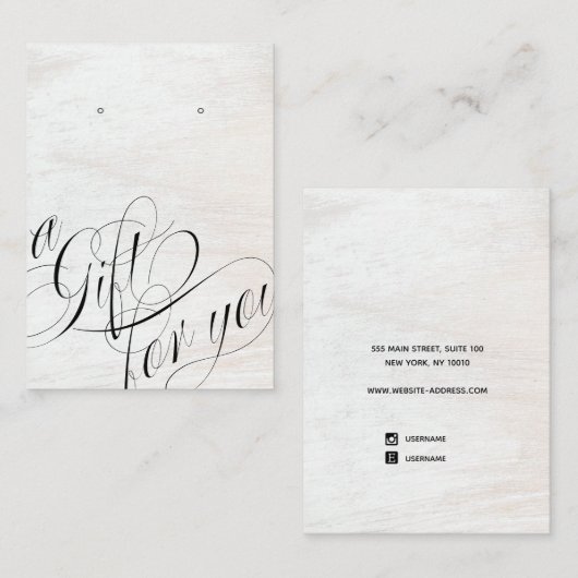 Carte D'appel Bachelorette Bridesmaid Script Bois oreille (Devant / Derrière)