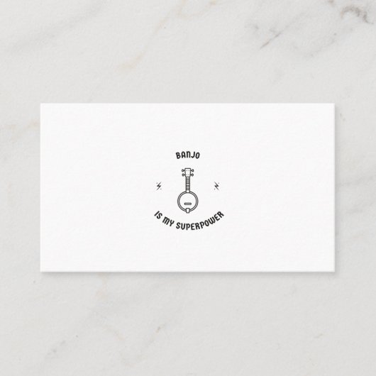 Carte D'appel Banjo est ma superpuissance (Devant)