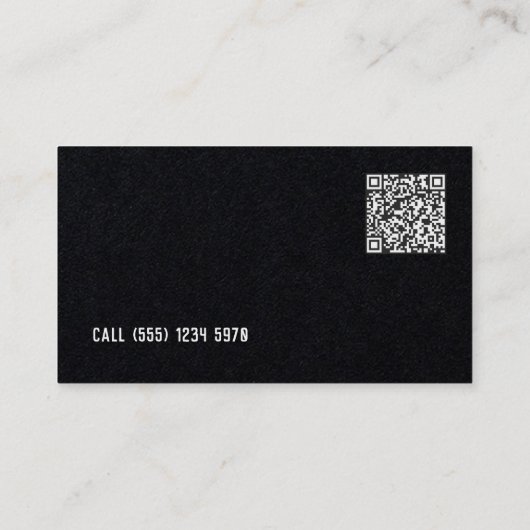 Carte D'appel Barman QR Premium personnalisé (Dos)