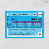 Carte D'appel Baseball Trading Card Miami Frt - Statistiques Per (Dos)