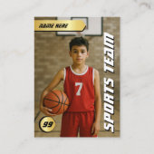 Carte D'appel Basketball Trading Card Player Statistiques Shield (Dos)