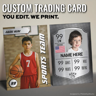 Carte D'appel Basketball Trading Card Player Statistiques Shield