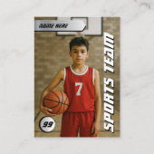 Carte D'appel Basketball Trading Card Player Statistiques Shield (Dos)