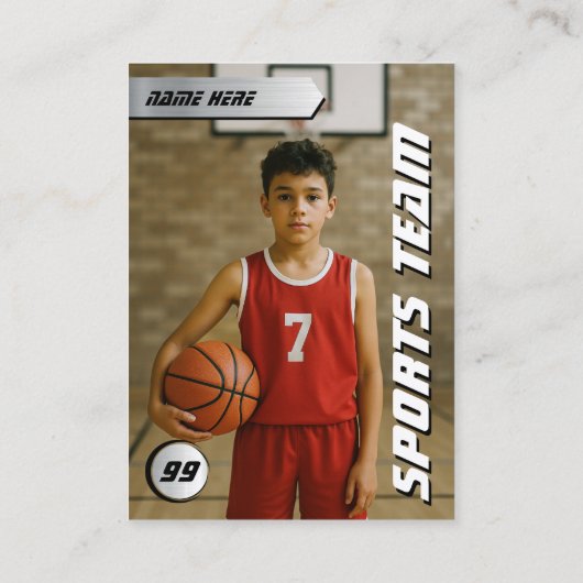 Carte D'appel Basketball Trading Card Player Statistiques Shield (Dos)