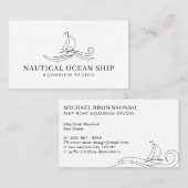 Carte D'appel Bateau Navire Naustique Mer Océan (Devant / Derrière)