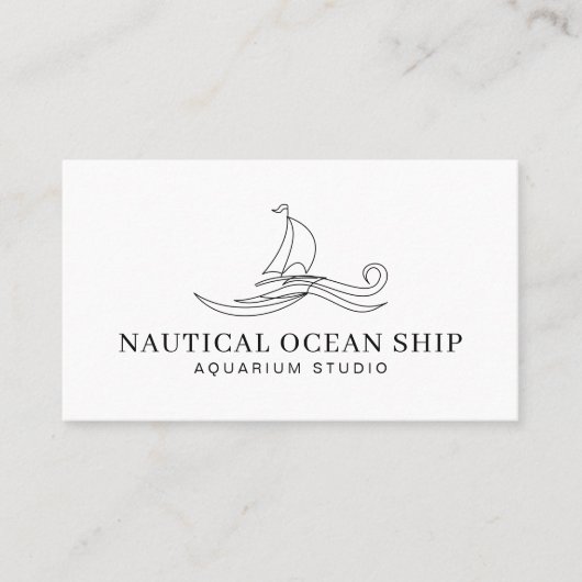 Carte D'appel Bateau Navire Naustique Mer Océan (Devant)