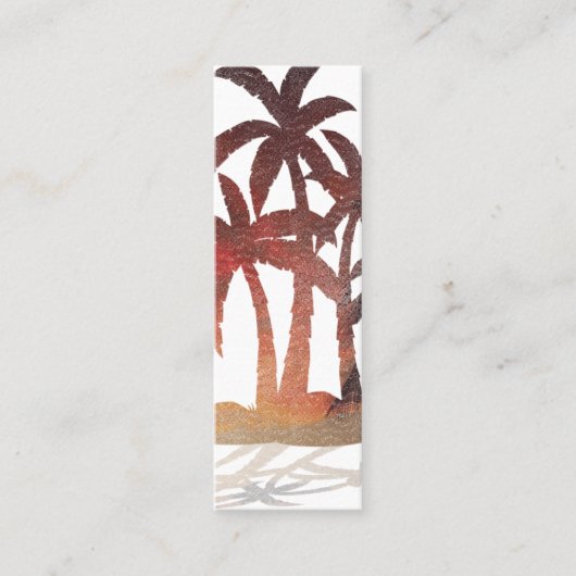 Carte D'appel Beach Palm Trees (Devant)