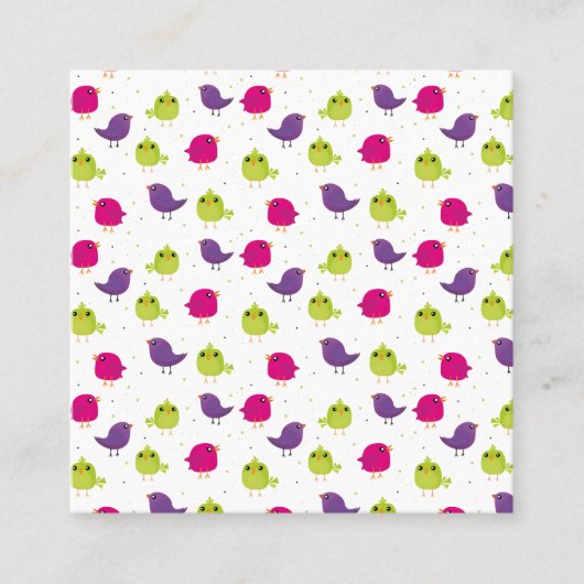 Carte D'appel Beaux oiseaux colorés (Devant)