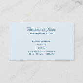 Carte D'appel Bébé et merle (Dos)