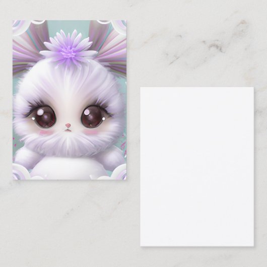 Carte D'appel Bébé mignon lapin graphique (Devant / Derrière)