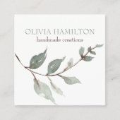 Carte D'appel Belle aquarelle douce Sage Green Foliage (Devant)