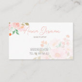 Carte D'appel belle conception avec cadre doré et fleurs (Dos)