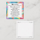 Carte D'appel BIble Chiffres de bénédiction sacerdotale Couleurs (Devant / Derrière)