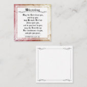 Carte D'appel BIble Chiffres de bénédiction sacerdotale Rouge Or (Devant / Derrière)