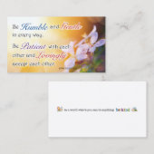 Carte D'appel Bible Verse, Religious Motivational, Be Humble (Devant / Derrière)