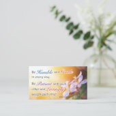 Carte D'appel Bible Verse, Religious Motivational, Be Humble (Debout devant)