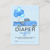 Carte D'appel Billets de rabat Baby shower de ballons de camion (Devant)