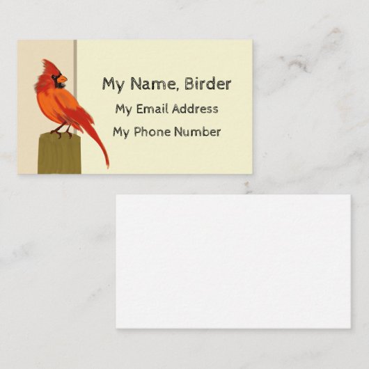 Carte D'appel Birder (Devant / Derrière)