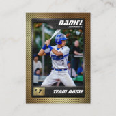 Carte D'appel Black Gold Baseball Trading Card, Lecteur De Baseb (Devant)