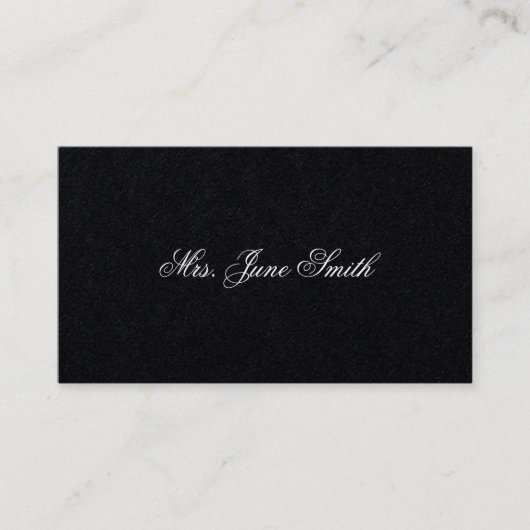 Carte D'appel Black Victorian Calling Cards (Devant)