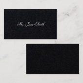 Carte D'appel Black Victorian Calling Cards (Devant / Derrière)