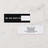 Carte D'appel Blanc de noir de télécartes de voyage (Devant / Derrière)