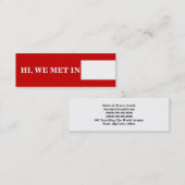 Carte D'appel Blanc rouge de télécartes de voyage (Devant / Derrière)