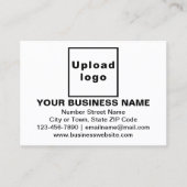 Carte d'appel blanche de marque commerciale (Devant)