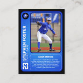 Carte D'appel Bleu Baseball Trading Card Gift Baseball Player (Devant)