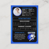 Carte D'appel Bleu Baseball Trading Card Gift Baseball Player (Dos)