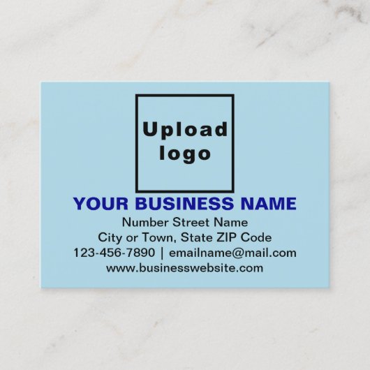 Carte d'appel bleu clair de marque commerciale (Devant)