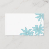 Carte D'appel Bleu clair marguerites Graduate (Dos)