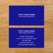 Carte d'appel bleu design de textes simples